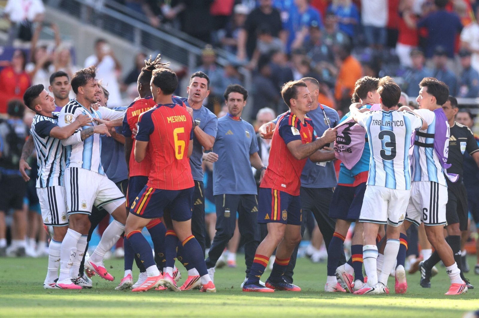 Spain’s elegance shows up ugly Argentina as football’s most classless losers