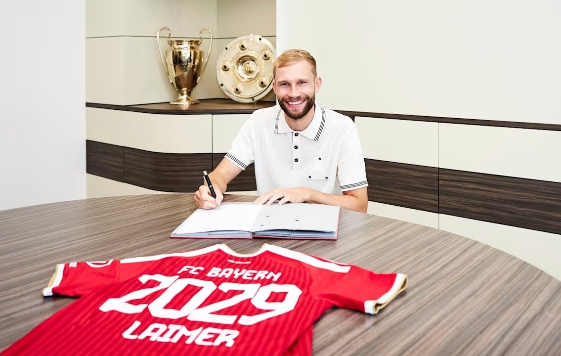 Bayern Munich Locks Down Star Midfielder Konrad Laimer Until 2029