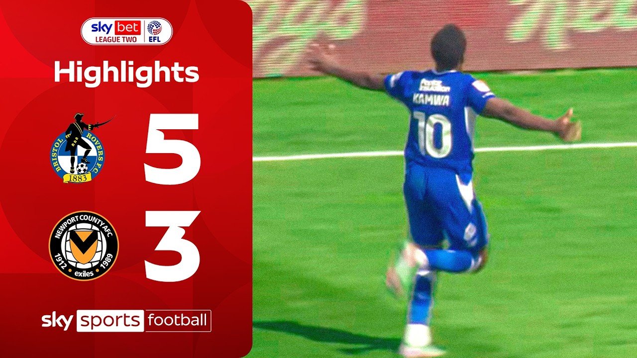Goal inside 15 seconds as Bristol Rovers and Newport County serve up eight-goal EFL classic